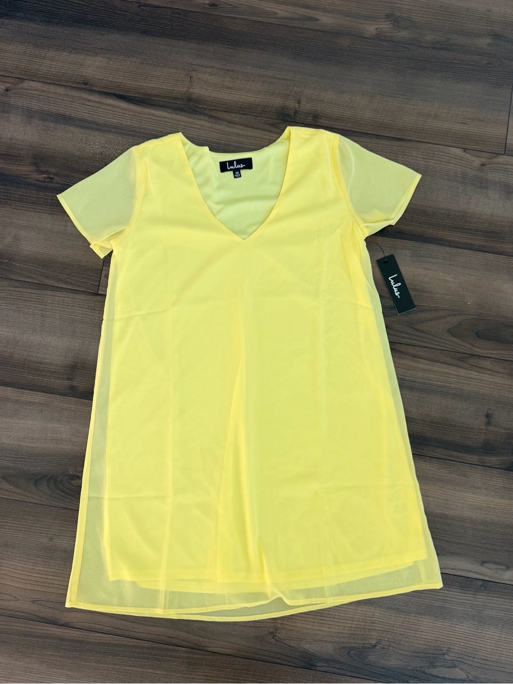 NWT Lulus Freestyle Yellow Shift Dress